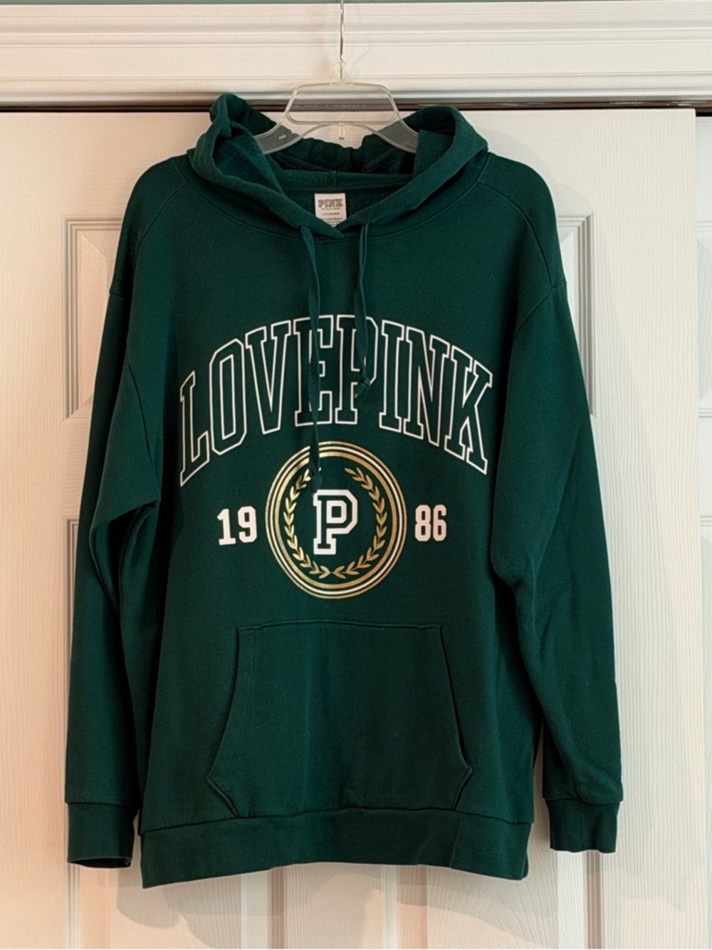 PINK Victoria's Secret Dark Green Label Hoodie